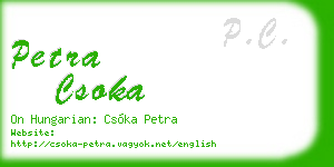 petra csoka business card