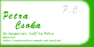 petra csoka business card